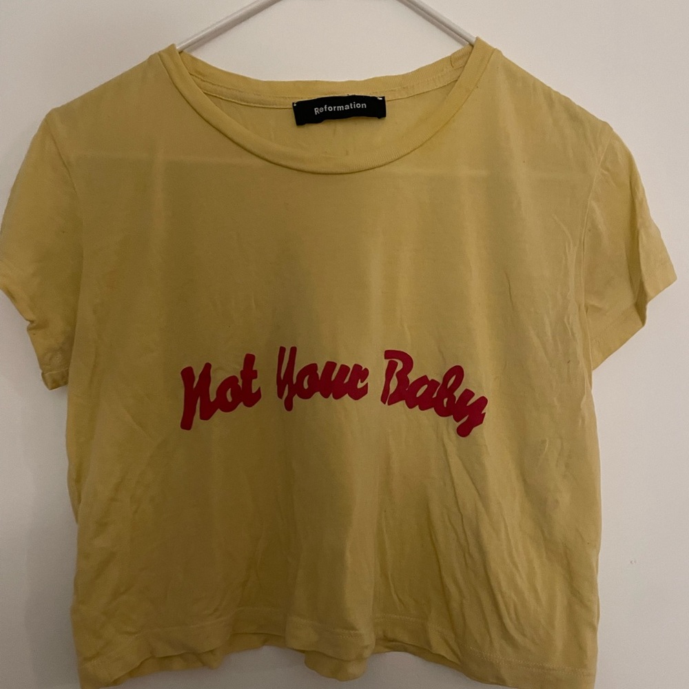 REFORMATION “NOT YOUR BABY” TEE